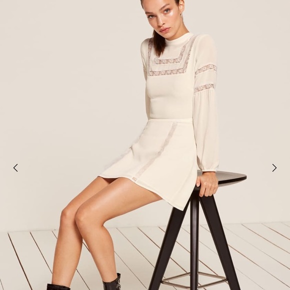 HOST PICK Reformation Petites Sachi Dress in ivory - Picture 8 of 9